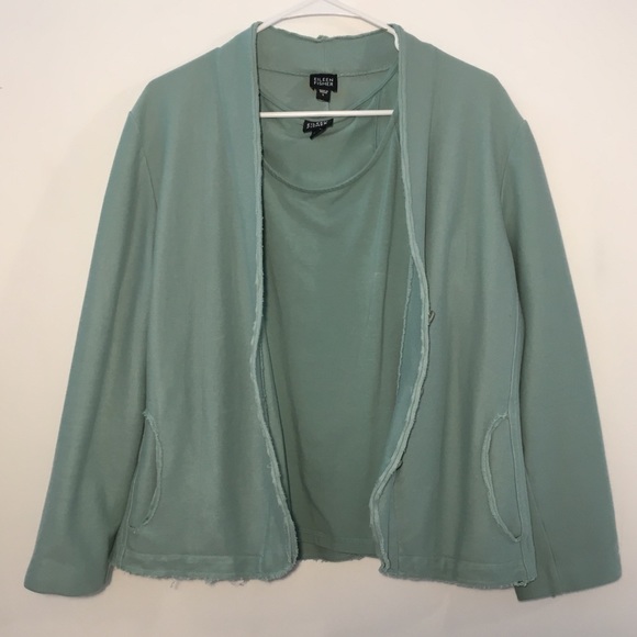 Eileen Fisher knit cardigan sweater tank top set - Picture 2 of 8